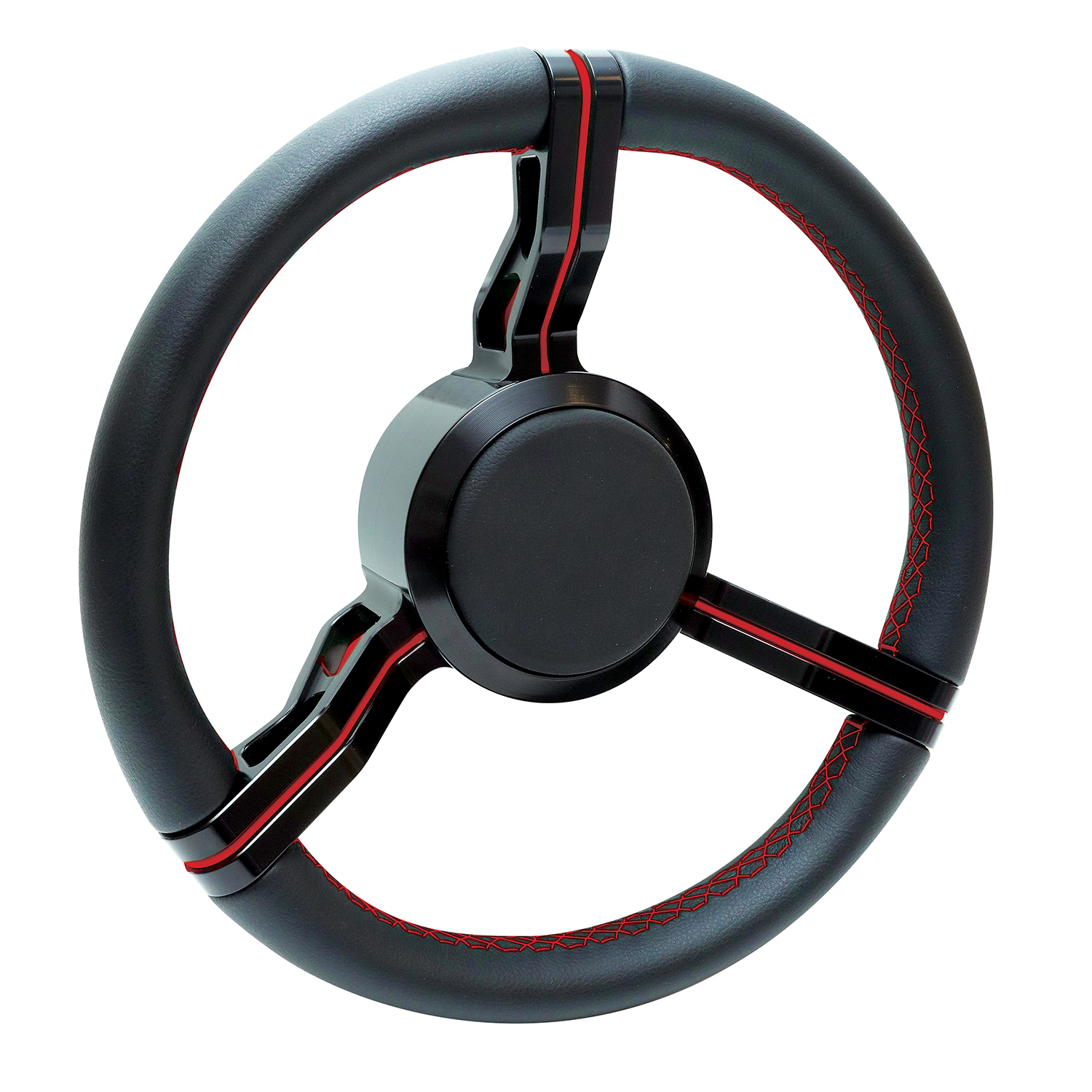 Livorsi Milano steering wheel, glossy black spokes covered in black vinyl – 64000090107150 Product Image 1