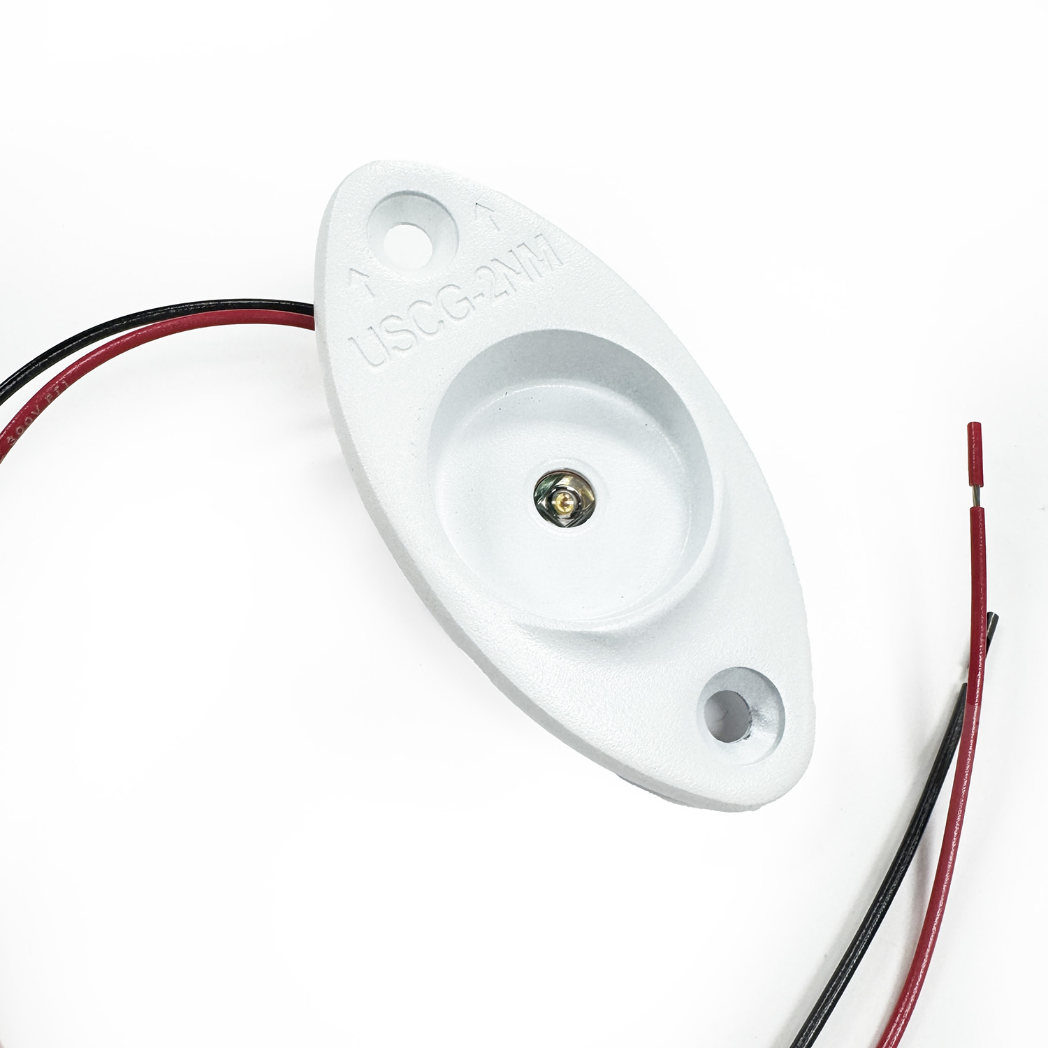 White stainless red LED navigation light – LEDNL3RW Product Image 1