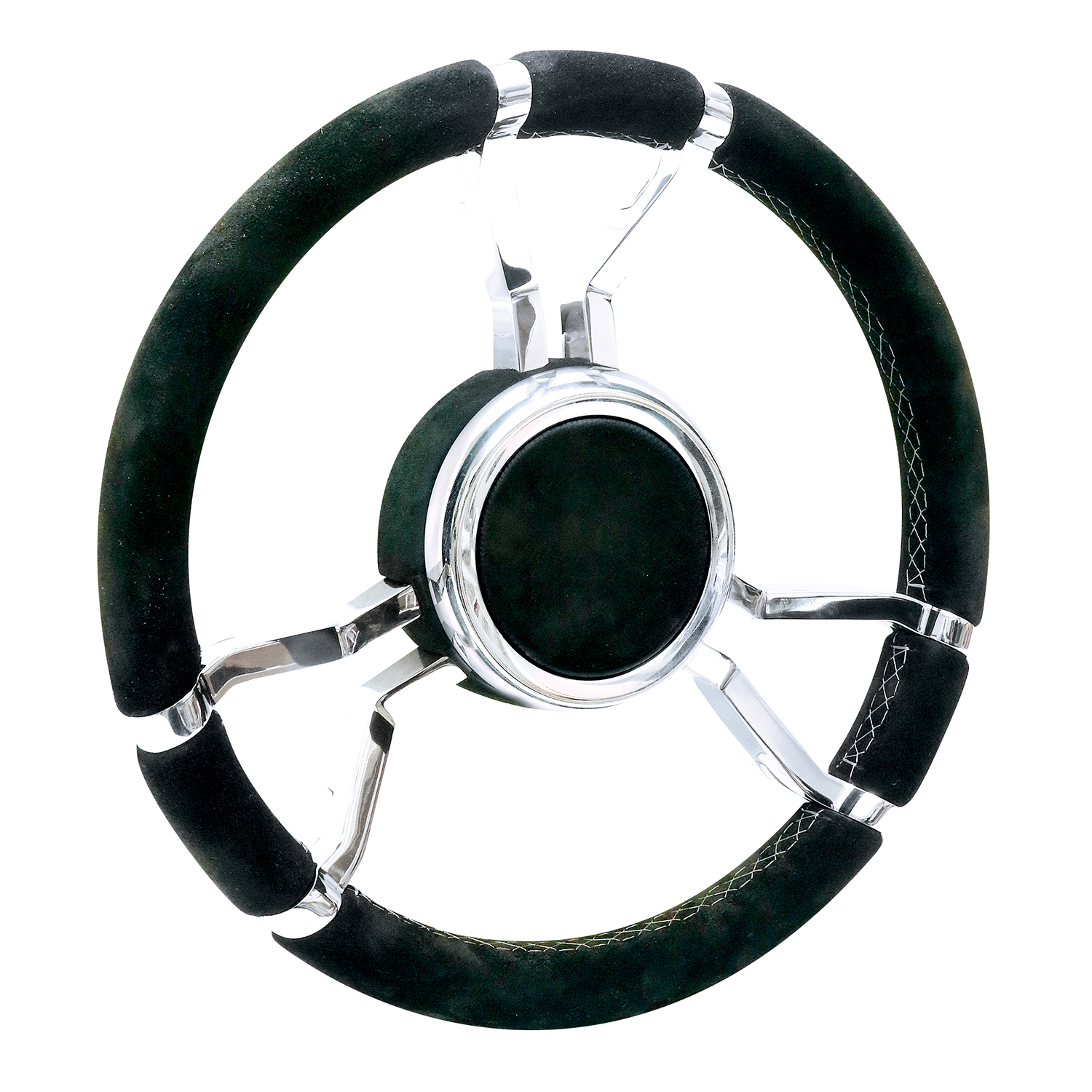 Alcantara covered Livorsi Apex wheel with polished stainless spokes – LSWA010500SXA01100 Product Image 1