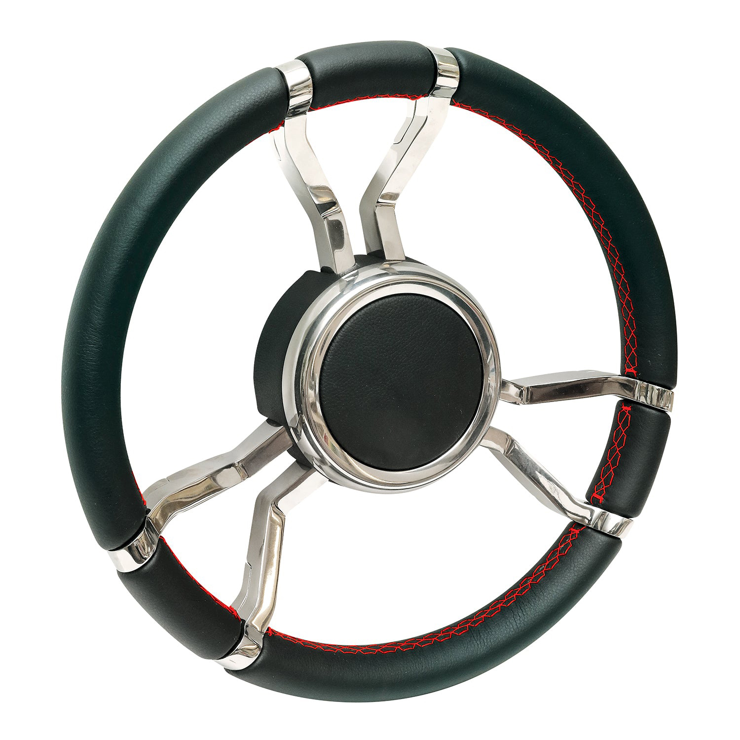 Livorsi Apex steering wheel, polished spokes covered in black vinyl – LSWL010700SXL01100 Product Image 1