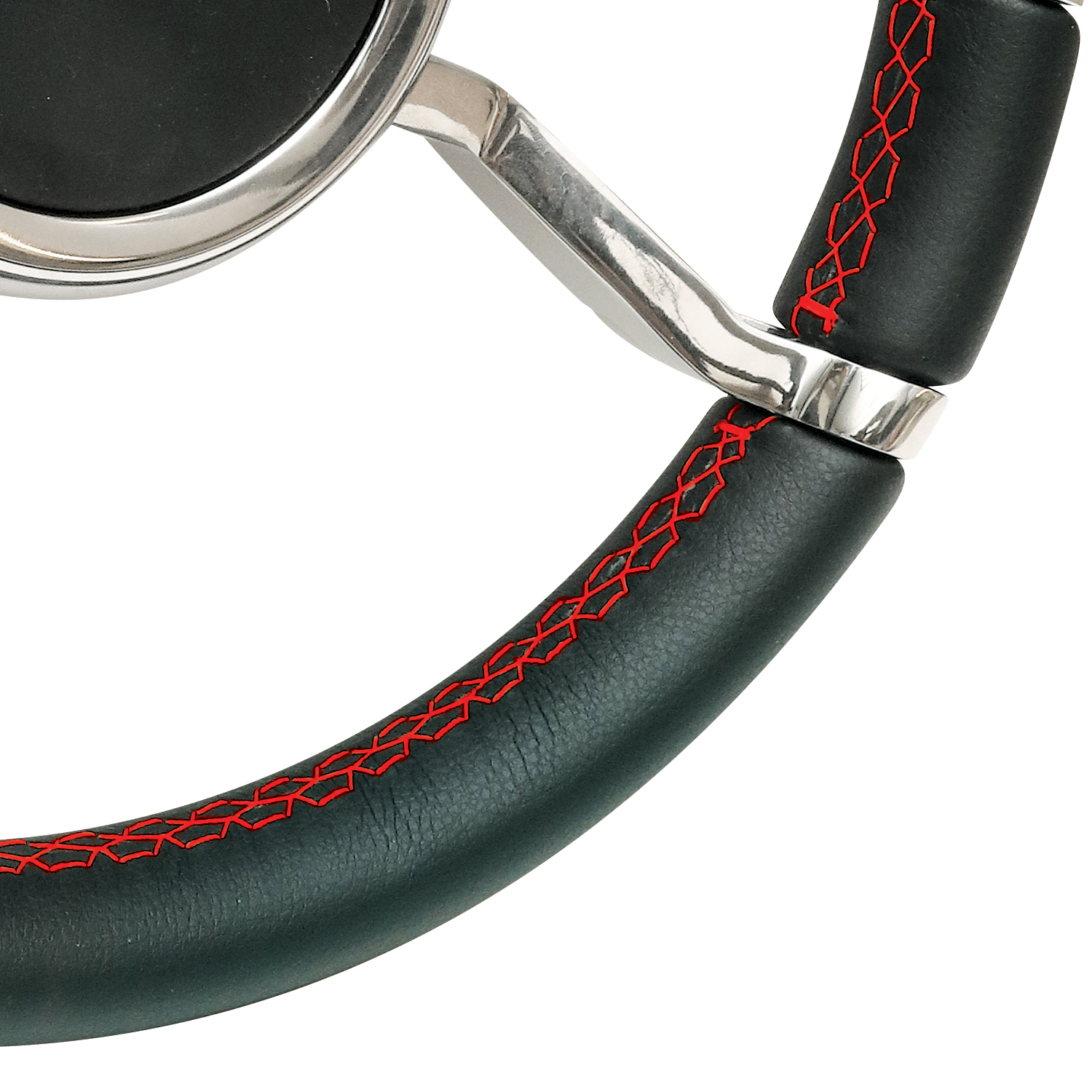Livorsi Apex steering wheel, polished spokes covered in black vinyl – LSWL010700SXL01100 Product Image 2