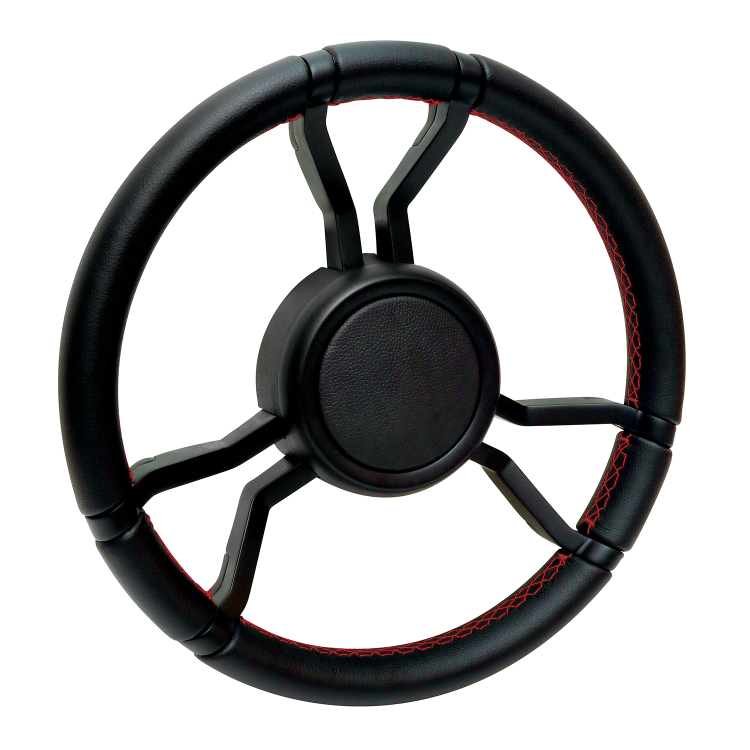 Livorsi Apex steering wheel, flat black spokes covered in black vinyl – LSWL010701FXL01100 Product Image 1