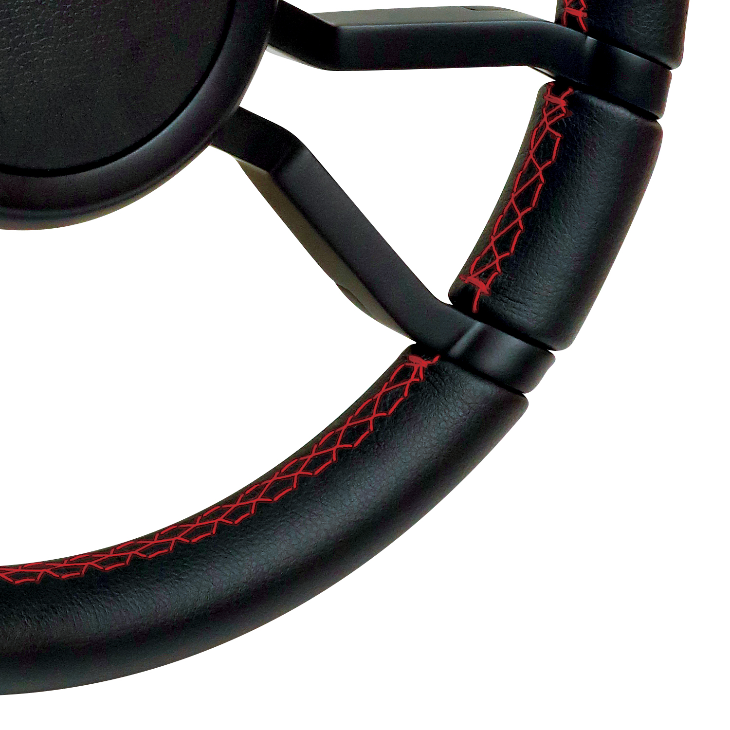 Livorsi Apex steering wheel, flat black spokes covered in black vinyl – LSWL010701FXL01100 Product Image 2