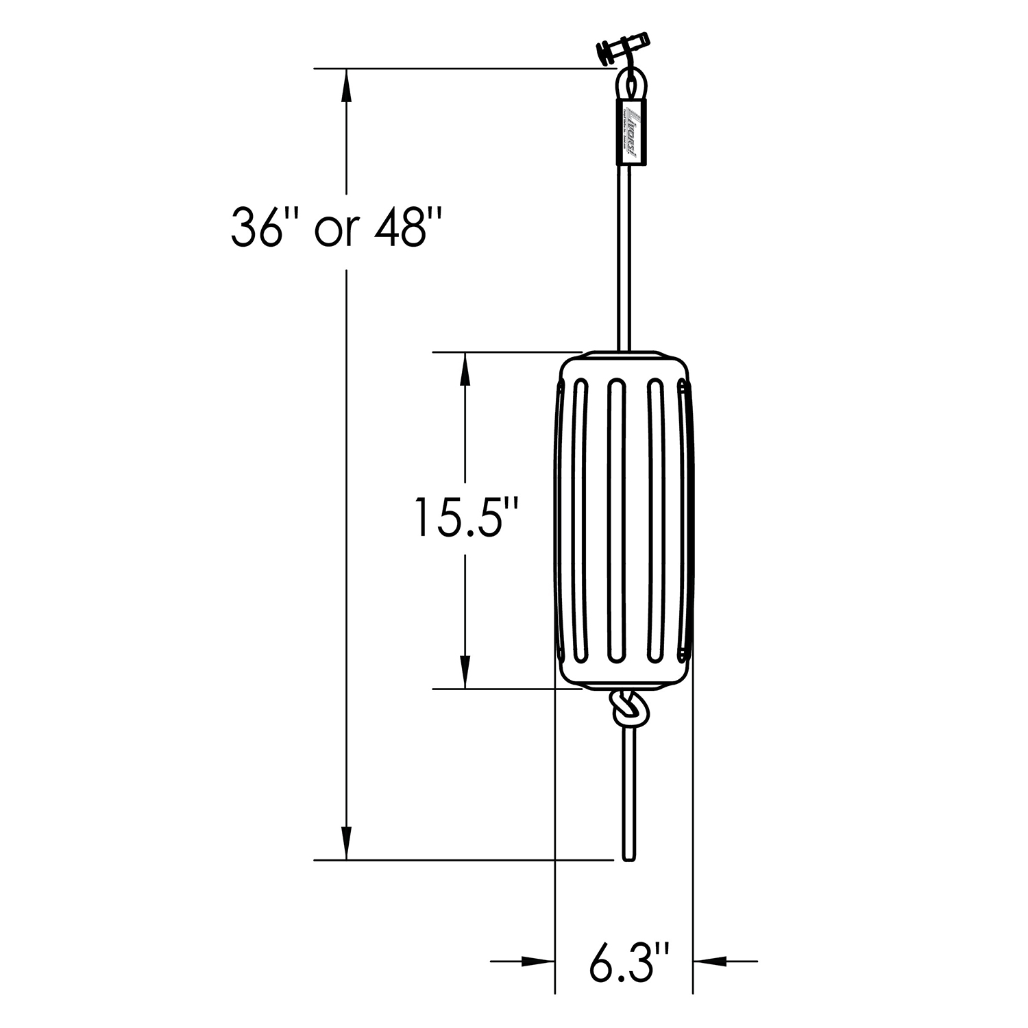 Sewn QR fender cleat with black line and small fender – QRFB027BK1BK5182 Product Image 2