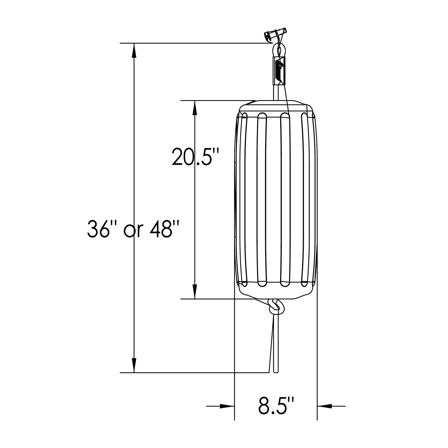 Sewn QR fender cleat with platinum line and large fender – QRFB027PL2PL5182 Product Image 2
