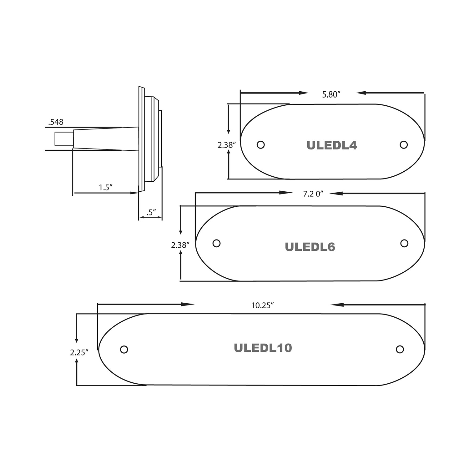 6 LED underwater light – ULEDL6 Product Image 2